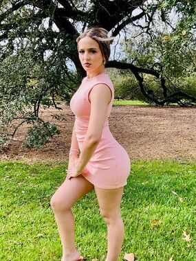 Women's Sleeveless Peach Bodycon Dress